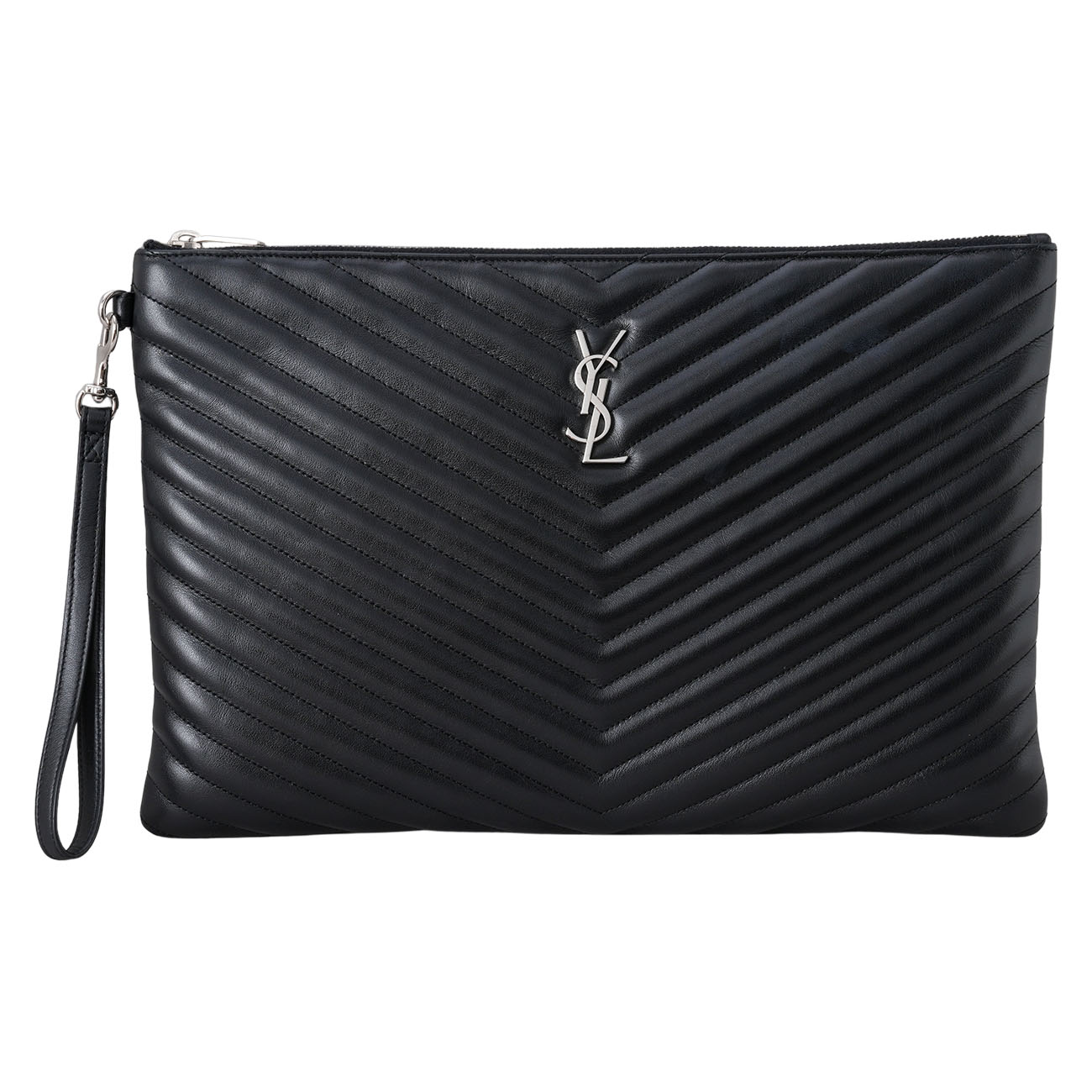 YVES SAINT LAURENT(USED)생로랑 모노그램 쉐브론 클러치